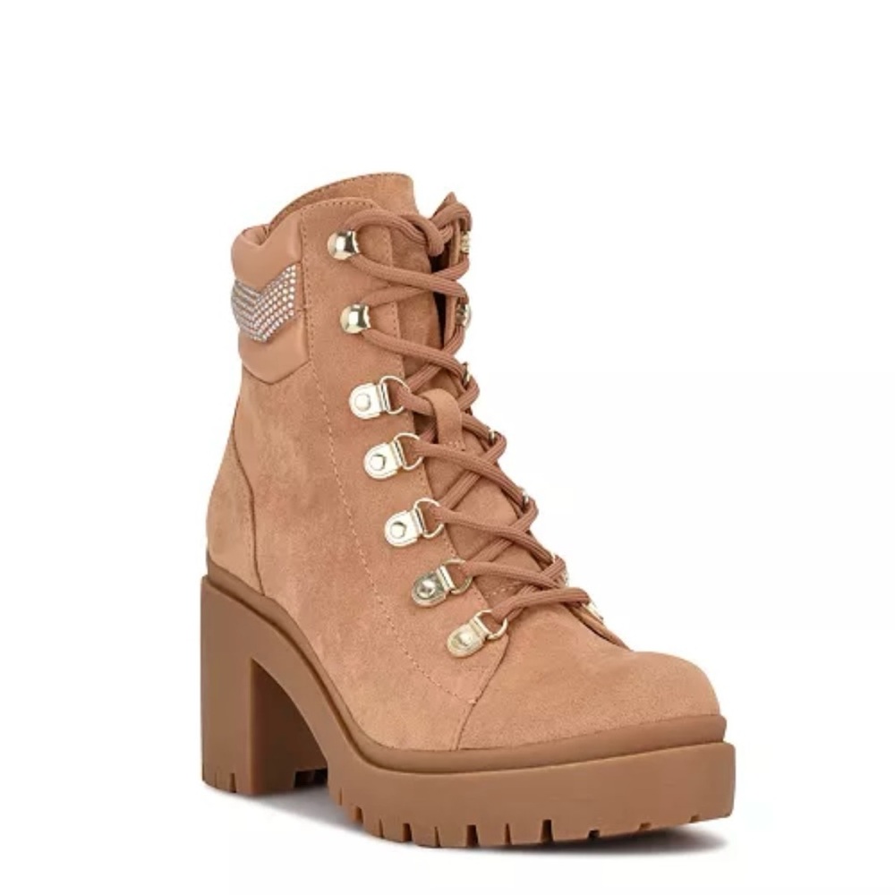 Nine West Qwork2 Women's Lug Sole Boots Natural Size 8.5 - Picture 5 of 13